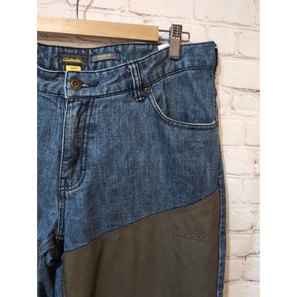 Cabela's Brush Pants Men's 34 X 32 Roughneck Upland Hunting Double Knee Jeans - Picture 3 of 10